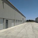 Side view of a completed RV storage facility